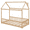 Natural, variant on ENYOPRO House Bed with Fence,Solid Wood House Bed,Floor Bed Frame,Twin Canopy Bed for Bedroom, No Box Spring Needed (Natural)