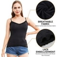 thumbnail image 2 of BeautyIn Camisole en Dentelle pour Femme Décontractée à Bretelles Spaghetti Ajustables Débardeurs Lot de 2, 2 of 6