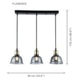thumbnail image 2 of Xtricity - Pendant Light, 23.6 '' Width, From the Florence Collection, Black, 2 of 3
