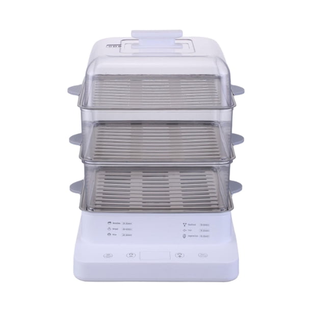 Buque de vapor,Vaporera eléctrica multifuncional de gran capacidad,Olla de vapor Cajas de vapor eléctricas automáticas,Cocedor de huevos eléctrico de doble capa multifunción,Huevo Caldera