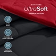 thumbnail image 5 of Bare Home 4-Piece Reversible Bed-in-a-Bag - Premium 1800 Collection - Twin, Black/Red Comforter with Black Sheet Set, 5 of 10