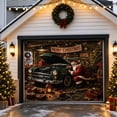 thumbnail image 5 of Christmas Outdoor Garage Banner 96x84 In, Polyester HD Digital Holiday Flag, Santa Snowman Christmas Tree Yard Decor for Party Home Decoration, 5 of 8