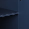 thumbnail image 6 of Vastcury 62" 4 Door Sideboard Cabinet with Metal Hands and Cross Legs, Storage Buffet for Living Room Dining Room, Navy Blue, 6 of 9