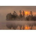 thumbnail image 2 of OBrien, Jay 14x11 White Modern Wood Framed Museum Art Print Titled - NY, Adirondack Mountains Sunset on Raquette Lake, 2 of 4