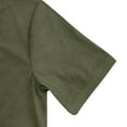 thumbnail image 6 of YLSDY Men's Muscle T Shirts Stretch Short Sleeve V Neck Bodybuilding Workout Tee Shirts Ribbed Knit Shirt Lightweight Comfy Tops Army Green XL, 6 of 7