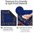 thumbnail image 4 of Navy Gold Baroque Floral Frame Mahjong Mat 31.5x31.5 Inch | Non-Slip And Noise Reduction Mah Jong Table Mat Cover with Carrying Bag For Mahjong Lovers, Poker, Board Games And Dominoes, 4 of 7