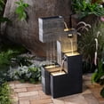 thumbnail image 1 of 34" H Contemporary Water Fountain Outdoor with LED Lights, 1 of 5