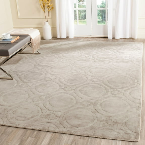 SAFAVIEH Mirage Cionadogh Geometric Area Rug, Silver, 9' x 12'