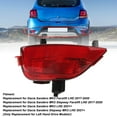 thumbnail image 4 of Red Lens Bumper Reflector Lights, Rear Fog Light Clear Side Rear Tail Lamp Assembly Tail Brake Rear Fog Lights Turn Signal Lamps for  MK2 MK3, 4 of 7