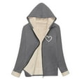 thumbnail image 4 of successthop Winter Coat for Women Oversized Fleece Jacket Hooded Long Sleeve Zipper Fall with Pockets Casual Outwear, 4 of 7