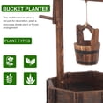 thumbnail image 4 of Outdoor Wishing Well Planter, Rustic Decorative Flower Beds with Protective Roof for Herbs, Veggies and Flower, Indoor Outdoor Standing Plants Flowerpot for Front Yard/Ornaments, SS2433, 4 of 8