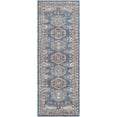 thumbnail image 3 of Mark&Day Outdoor Rugs, 3x7 Grave Traditional Indoor/Outdoor Navy Runner Area Rug, Non Shedding Blue Grey Cream Carpet for Patio, Porch, Deck, Bedroom, Living Room or Kitchen (2'7" x 7'3" Runner), 3 of 8