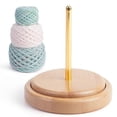 thumbnail image 3 of Soporte de madera para hilo para tejer y hacer ganchillo, fácil de instalar y usar, soporte para hilar hilo, hilandera con almacenamiento de hilo., 3 of 5