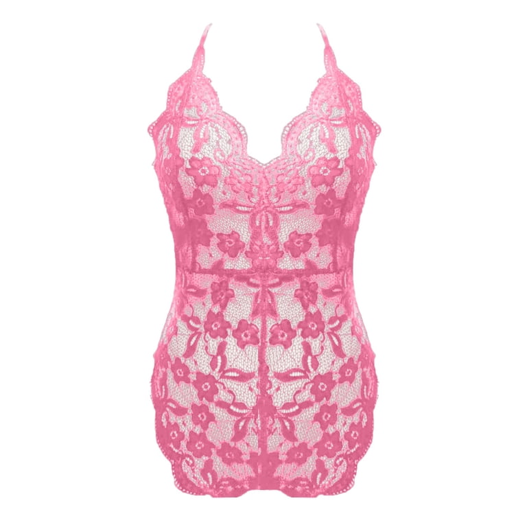 adviicd Mesh Lingerie For Women Women Deep V Halter Lingerie Teddy