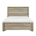 thumbnail image 3 of Contemporary Style 1pc Queen Size Bed Natural Finish Melamine Laminate Rustic Aesthetic Bedroom Furniture, 3 of 3