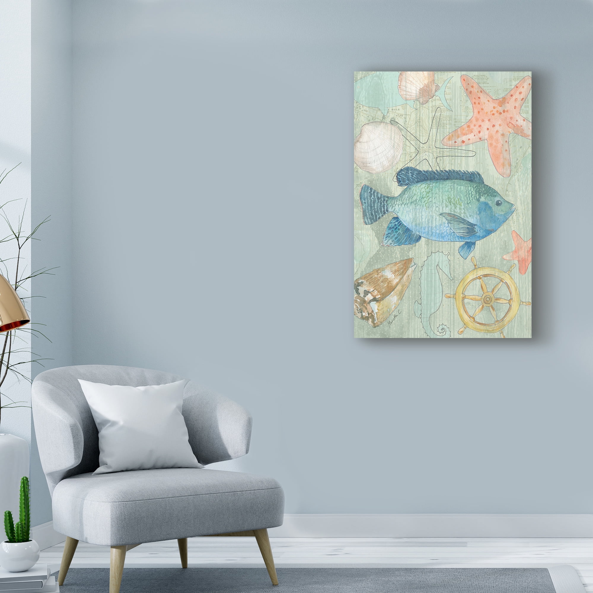Coastal Nautical 2' Canvas Art by Marietta Cohen Art And Design