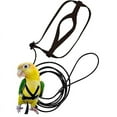 thumbnail image 2 of Arnés para pájaros y loros para mascotas, correa ajustable para pájaros, arnés volador, cuerda de tracción con ala bonita para loros, juguete de entrenamiento al aire libre M negro, 2 of 4