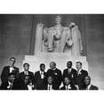 thumbnail image 2 of 1963 March On Washington. Leaders Of The March Posing In Front Of The Statue Of Abraham Lincoln History, 2 of 2