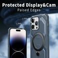 thumbnail image 4 of Allytechgroup Magnetic Case for iPhone 8 Plus/7 Plus, Support Wireless Charging Rugged Heavy Duty Durable Cover Case with Kickstand Shockproof Back Cover for iPhone 8 Plus/7 Plus, Darkblue, 4 of 6