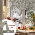 thumbnail image 5 of Winter Christmas Tie Up Valances Curtain, Watercolor Gary Snowflake Adjustable Rod Pocket Short Window Treatment Tie Up Curtains Valances for Kitchen Living Room Bathroom 42x12 Inches, 5 of 9