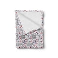 thumbnail image 2 of Eiffel Soft Flannel Fleece Throw Blanket, French Travel Pattern with Paris Touristic Architecture Buildings Landmarks, Cozy Plush for Indoor and Outdoor Use, 70" x 90", Multicolor, by Ambesonne, 2 of 5