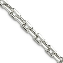 925 Sterling Silver Polished 3.95mm Cable Chain Necklace 20 Inch Lobster Claw Chain Necklace for Women and Men