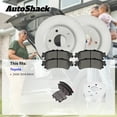 thumbnail image 3 of AutoShack Rear Solid Coated Brake Rotors + Premium Ceramic Pads + Hub Bearing Assembly 8-PC Brake Kit Replacement for 2006-2018 Toyota RAV4 ArmorStop 11.06" (281 mm), 3 of 5