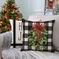 thumbnail image 4 of Christmas Pillow Covers 18x18 Set of 4 Merry Christmas Throw Pillow Covers Buffalo Plaid Christmas Pillows Farmhouse Christmas Decorations Winter Holiday Decor Cushion Case for Home Couch, 4 of 6