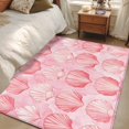 thumbnail image 4 of 3'x5' Area Rugs, Pink Shell Coastal Indoor Outdoor Area Rug for Living Room Bedroom, Summer Beach Nautical Ocean Washable Bathroom Rugs Kitchen Floor Carpet Mats Home Decor Aesthetic, 4 of 8