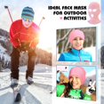 thumbnail image 6 of 3 Pieces 3-Hole Ski Mask Knitted Face Cover Winter Balaclava Full Face Mask for Men Women Outdoor Sports (Pink), 6 of 7