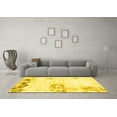 thumbnail image 3 of Ahgly Company Indoor Round Abstract Yellow Modern Area Rugs, 7' Round, 3 of 4