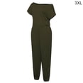 thumbnail image 4 of tredstone Combinaison à Poches Manches Courtes une Épaule Décontractée pour Femmes, Vert Armée, TTTG, 4 of 6