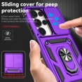 thumbnail image 5 of Decase for Samsung Galaxy S25 Ultra Rugged Case with Slide Protective Cover,Military Grade Shockproof Cover,with Magnetic Ring Holder Phone Protective Case for Samsung Galaxy S25 Ultra,Purple, 5 of 9