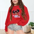 thumbnail image 2 of ZHOUCHANKIDS Sweatshirts for Teen Girls Y2k Kids Clothes Girls Cute Sweaters Autumn and Winter Part Letter Printed Round Neck Long Sleeved Shirts Cute Pullover 13-14 Years, 2 of 6