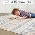 thumbnail image 4 of Jamfeel Washable Area Rugs Non-slip Printed Boho Area Rug for Living Room Soft Low Pile Carpet Home Decor 5'x8' Orange, 4 of 8