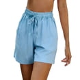 thumbnail image 2 of ShaoRunShi Womens Hight Waisted Shorts Casual Drawstring Boxer Lounge Shorts Summer Beach Shorts with Pockets, 2 of 9