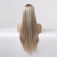 thumbnail image 5 of White Platinum Blonde Lace Front Synthetic Wigs Long Straight Lace Hair Wig for Black Women Cosplay Daily Heat Resistant Hair, 5 of 7