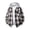 Khaki, variant on Mens Plaid Hooded Flannel Shirts Long Sleeve Button Down Loose Casual Coats Zip Up Oversized Unisex All Match Fall Winter Tops