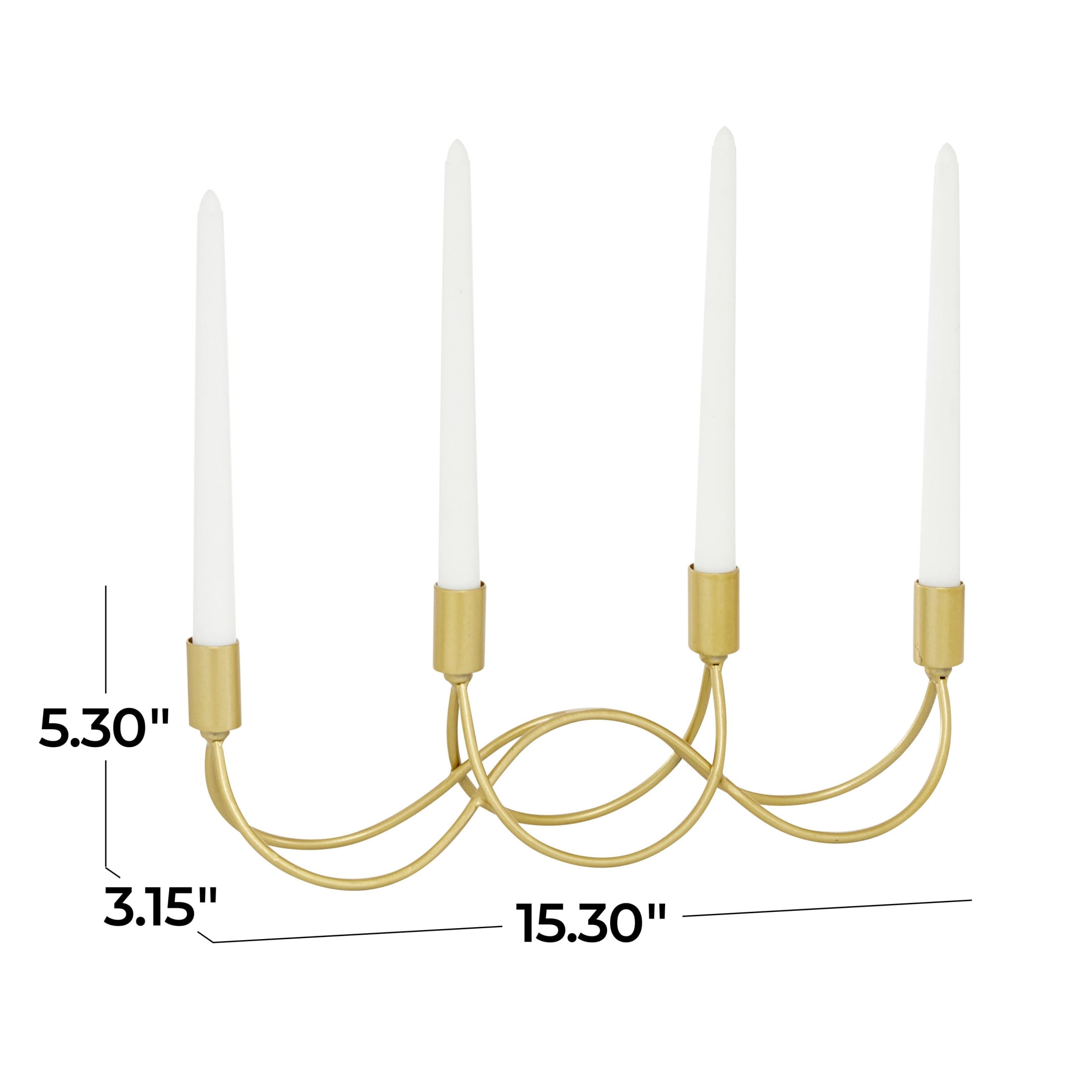 CosmoLiving by Cosmopolitan 4 Holder Gold Metal Candelabra