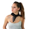 thumbnail image 2 of NYFASHION101 Women's Versatile Solid Sheer Chiffon Neckerchief Scarf - Black, 2 of 3