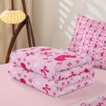 thumbnail image 5 of Manfei Dreamy Princess Bowtie Zipper Queen Comforter Set with Fitted Sheet and 2 Pillowcases,Kawaii Bow Knot Zipper Bedding Set,Pink Reversible,4pcs, 5 of 7