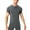 Gray, variant on Active Men's Short Sleeve Compression Shirt with Stretch Fit and Moisture-Wicking Fabric - Large, Red