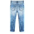 thumbnail image 2 of KIDSCOOL SPACE Girls Slim-fit Jeans, Ripped Holes Stretch Denim Pants,5-6 Years, 2 of 6