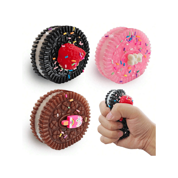 3PCS Taba Squishy Toys, Biscuit Squishy Toys for Children Ages 3 , Party Favors,Christmas Stocking Stuffer, Ideal for Christmas Gifts