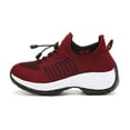thumbnail image 6 of Xiaoxatg Women's Sneakers Breathable Knit -On Casual Shoes for Walking Running Yoga Gym Beach Comfortable Non- Lightweight Fashion Footwear 6.5 Wine, 6 of 9