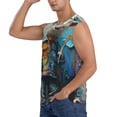thumbnail image 3 of Balery Whimsical Goat Artist Camisetas sin mangas para hombre, absorbe la humedad y protege contra el mal olor.-XX-Large, 3 of 7