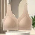 thumbnail image 4 of Loopsun Womens Bras Plus Size, Bras for Women, Woman's Fashion Thin Breathable Front Buckle Lace Bra without Steel Rim Khaki M, 4 of 5