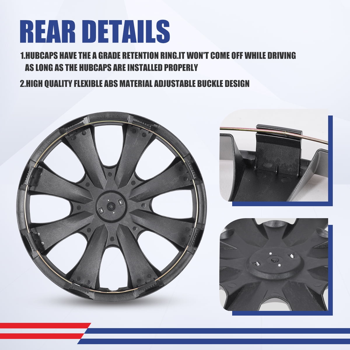 15 inch Steel Wheel Hubcaps for Toyota Corolla Style Hubcaps [2009 2010 2011 2012 2013 2014 2015 2016 2017 2018 2019] 15" Set of 4, Snap On Installation (4 pieces-Lacquer)