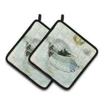 Carolines Treasures SB3028PTHD Pair of Pot Holders, 7.5HX7.5W, multicolor