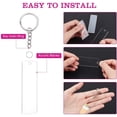 thumbnail image 4 of 15PCS Acrylic Keyring Blanks 3x1 Inch Rectangle Acrylic Clear Keychain Blanks with 20PCS Jump Rings 1PC Storage Box for DIY Projects and Crafts, 4 of 7